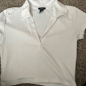 cropped collared tshirt